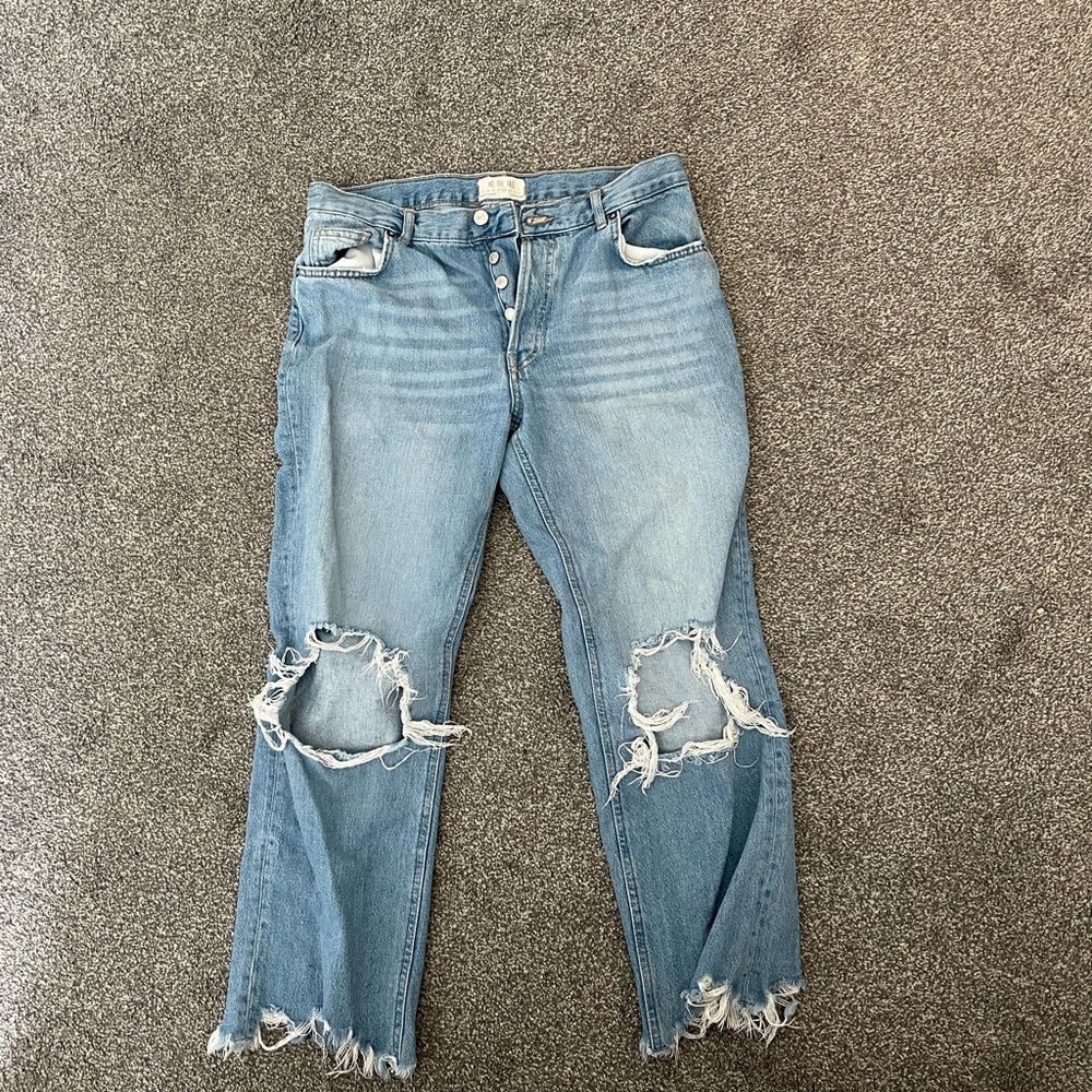 Maggie Mid Rise Straight Leg Jeans